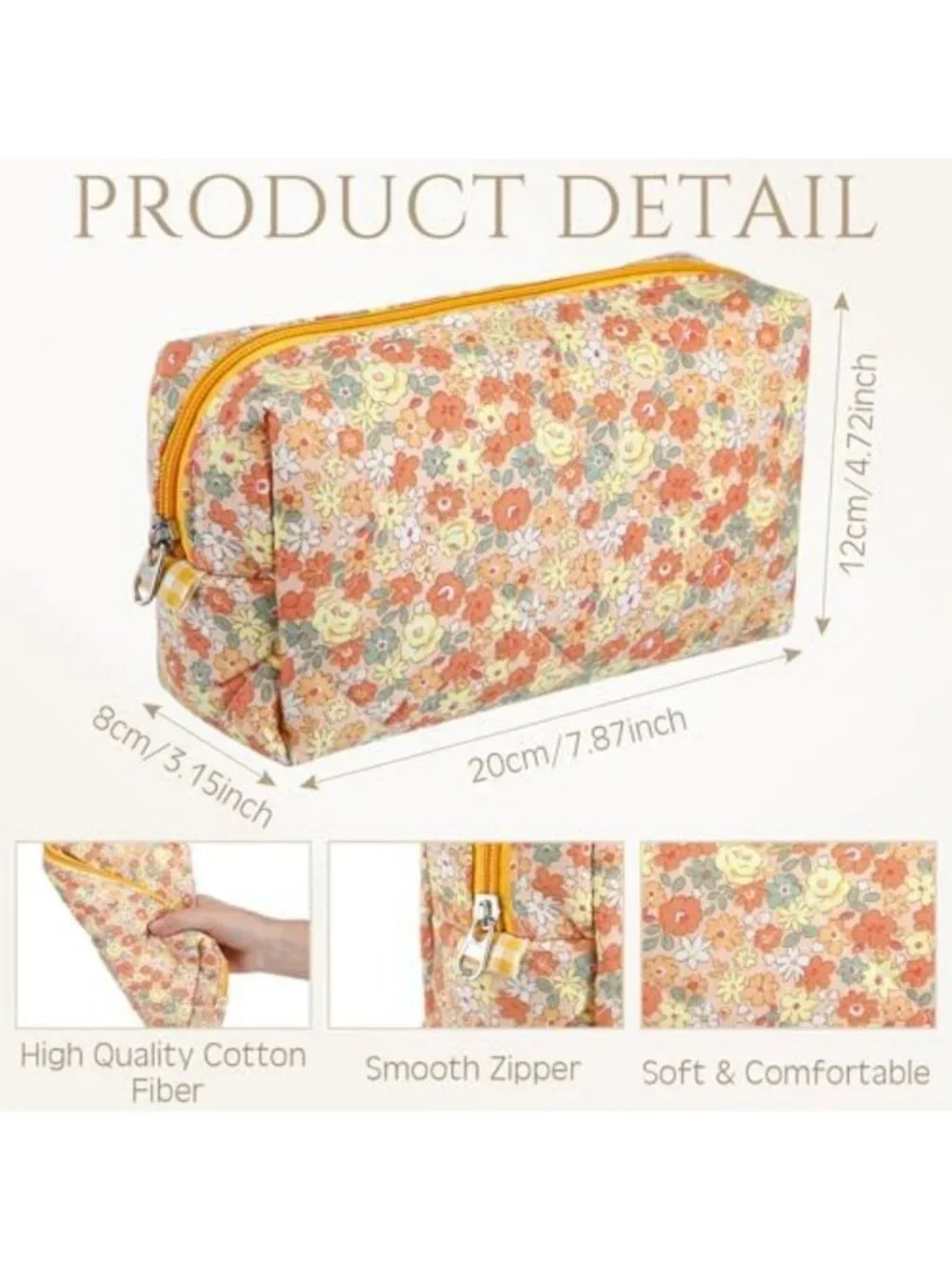 10 Pcs Quilted Makeup Bag Set | Bridesmaid Gift | Christmas Gift Idea